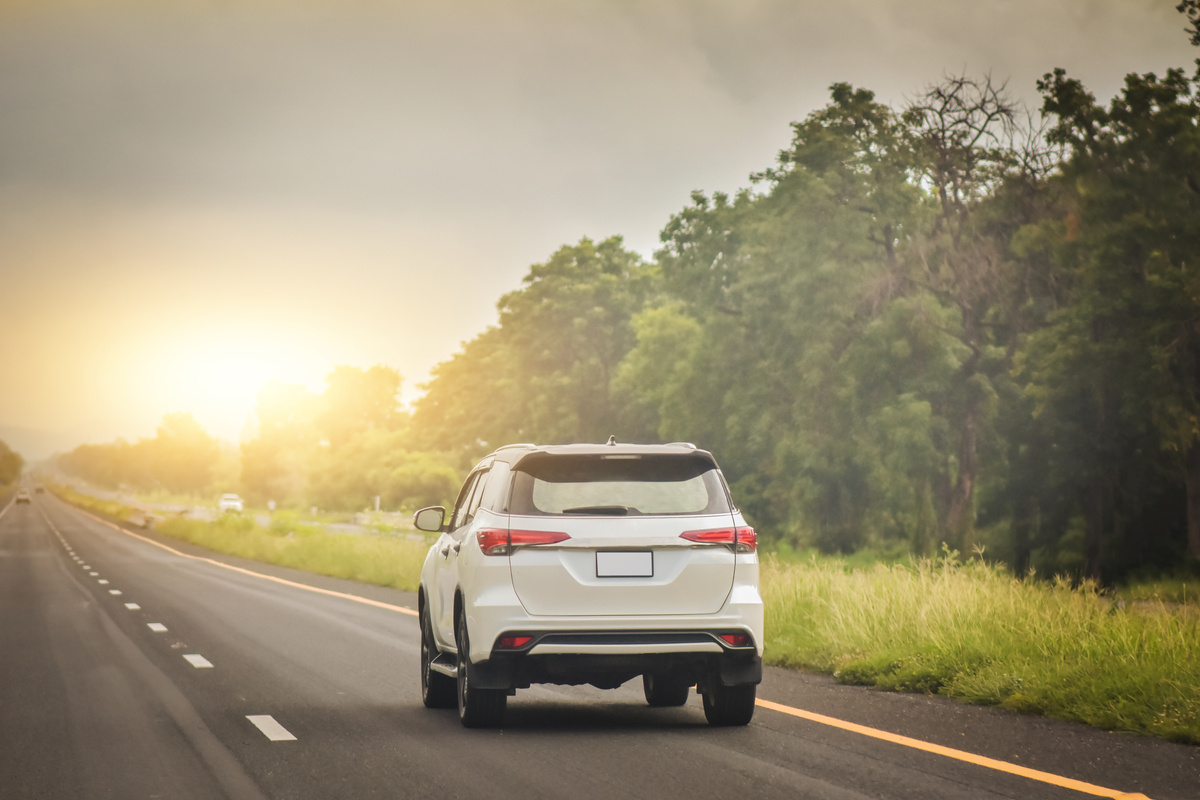 Car on a Highway Road Travel 