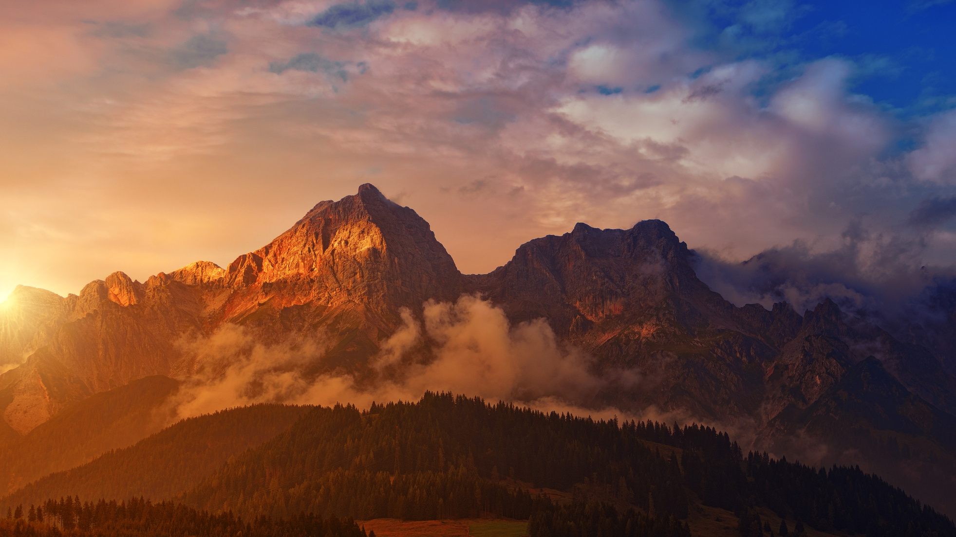 Mountain Ranges at Dawn